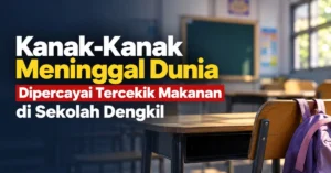Ilustrasi kelas kosong dan beg sekolah bagi berita murid meninggal dunia di Dengkil