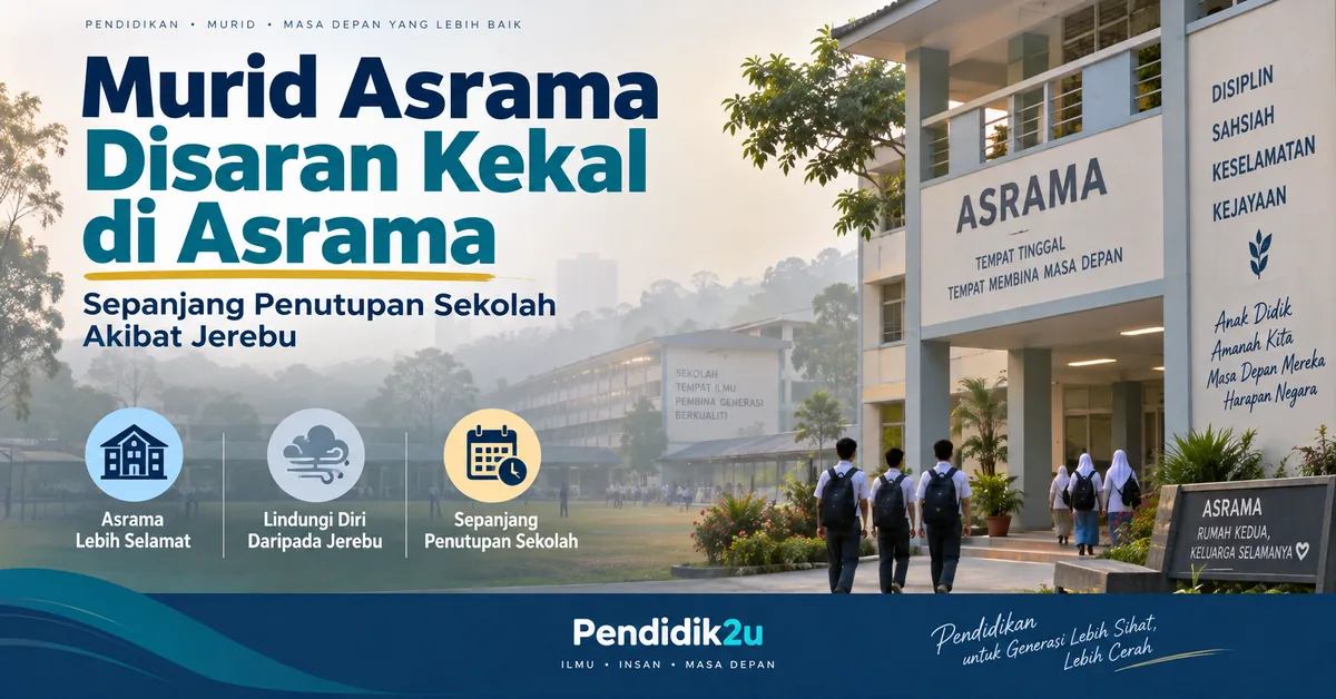 Murid Asrama Disaran Kekal di Asrama Sepanjang Penutupan Sekolah Akibat Jerebu
