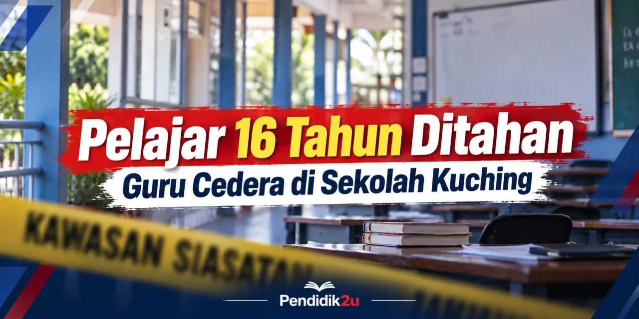 Pelajar 16 Tahun Ditahan Susulan Guru Cedera di Sekolah Kuching, Polis Jalankan Siasatan