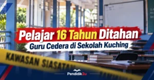 Ilustrasi bilik darjah bagi laporan pelajar 16 tahun ditahan selepas guru cedera di Kuching