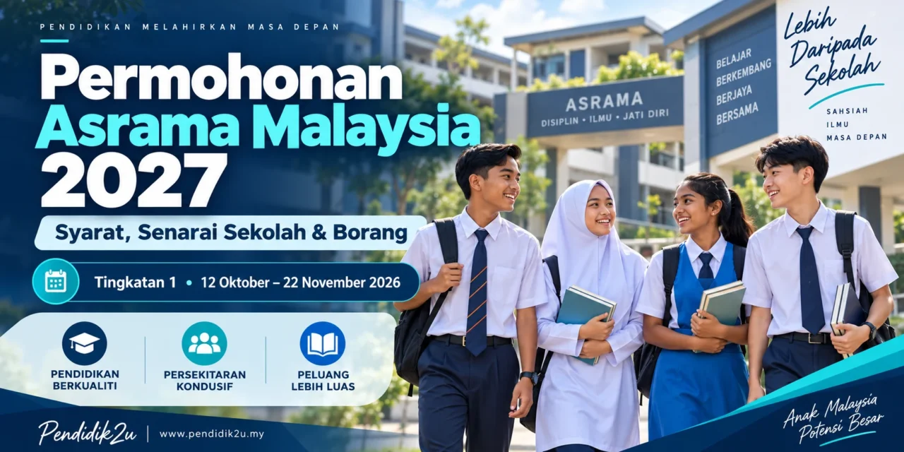 Permohonan Asrama Malaysia 2027: Syarat, Senarai Sekolah & Borang