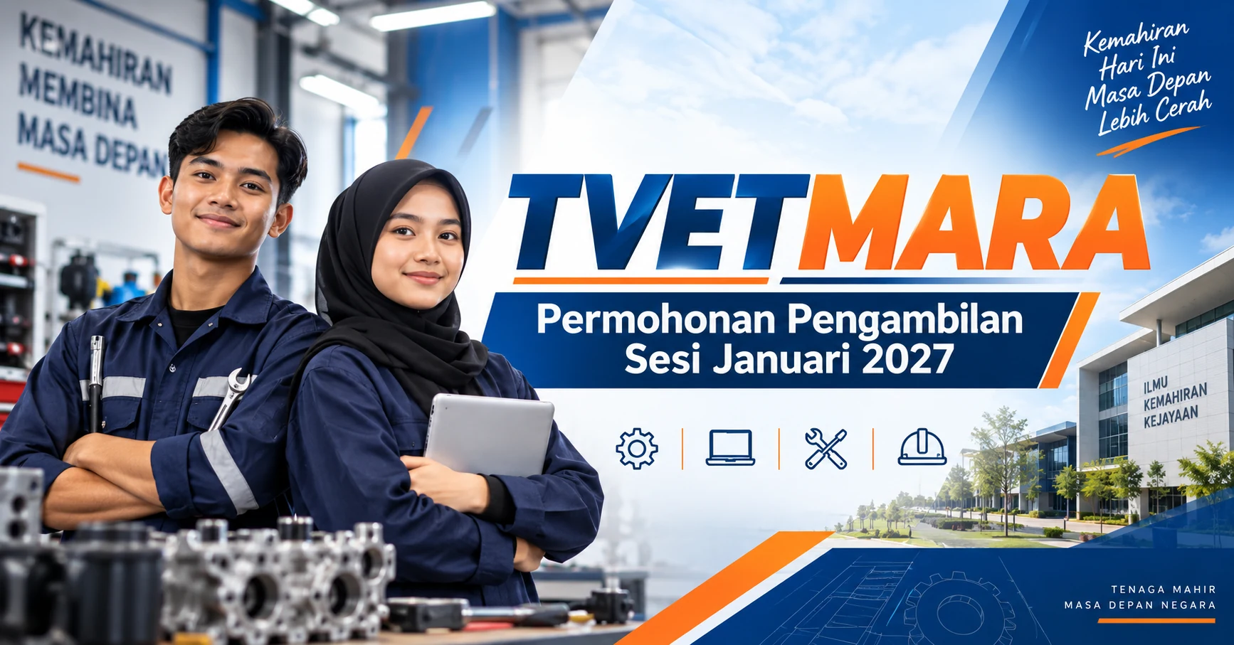 Permohonan TVETMARA 2027 sesi Januari melalui UP_TVET