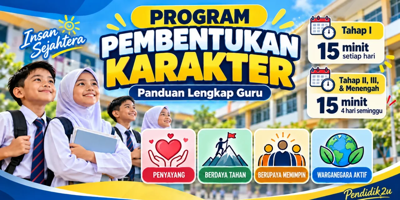 Program Pembentukan Karakter KPM 2027: Jadual 15 Minit, Modul dan Panduan Guru