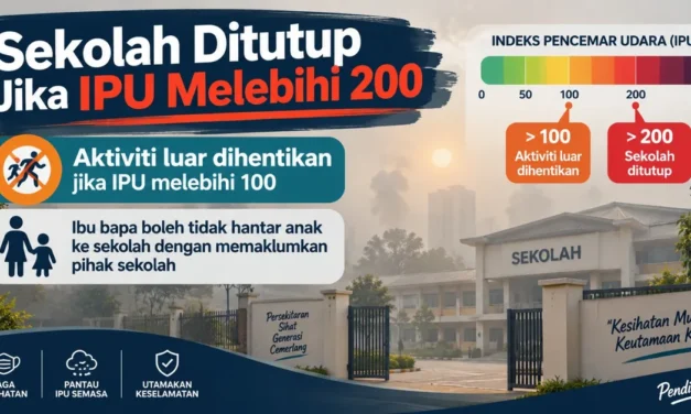 Sekolah Ditutup Jika IPU Melebihi 200, KPM Selaras Tatacara Baharu Jerebu