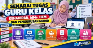 Senarai tugas guru kelas: kehadiran, idMe, HEM, SPBT dan pengurusan murid