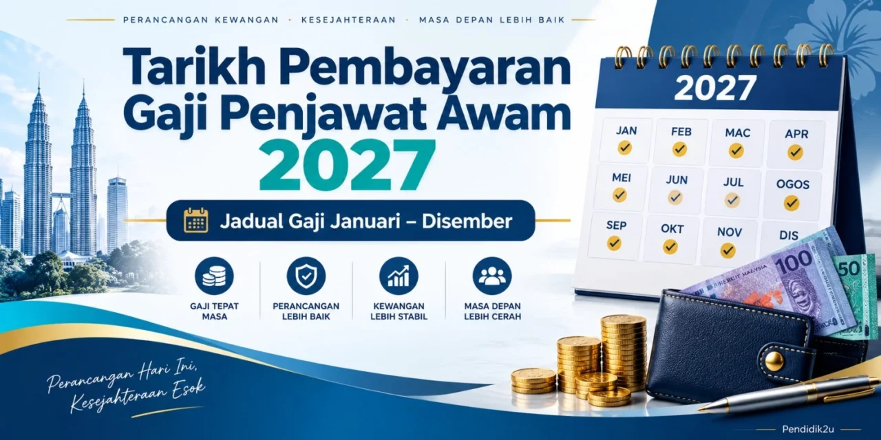 Tarikh Pembayaran Gaji Penjawat Awam 2027: Jadual Lengkap Januari hingga Disember