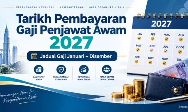Tarikh Pembayaran Gaji Penjawat Awam 2027: Jadual Lengkap Januari hingga Disember