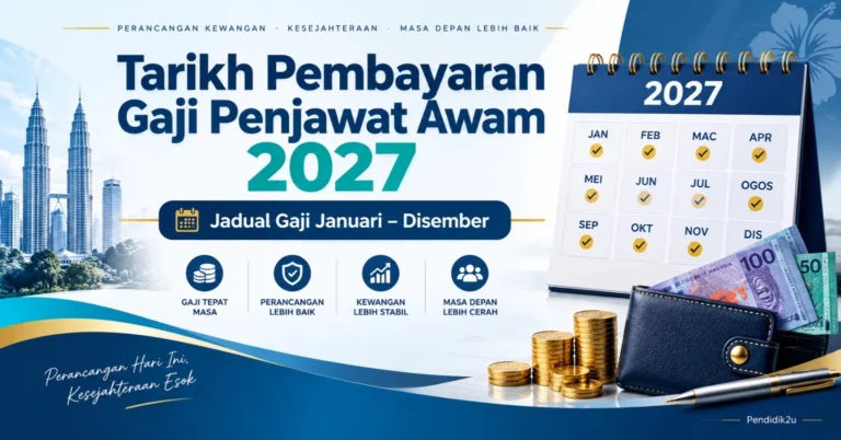 Tarikh Pembayaran Gaji Penjawat Awam 2027: Jadual Lengkap Januari hingga Disember