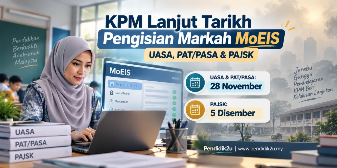 KPM Lanjut Tarikh Pengisian Markah UASA, PAT/PASA dan PAJSK 2026