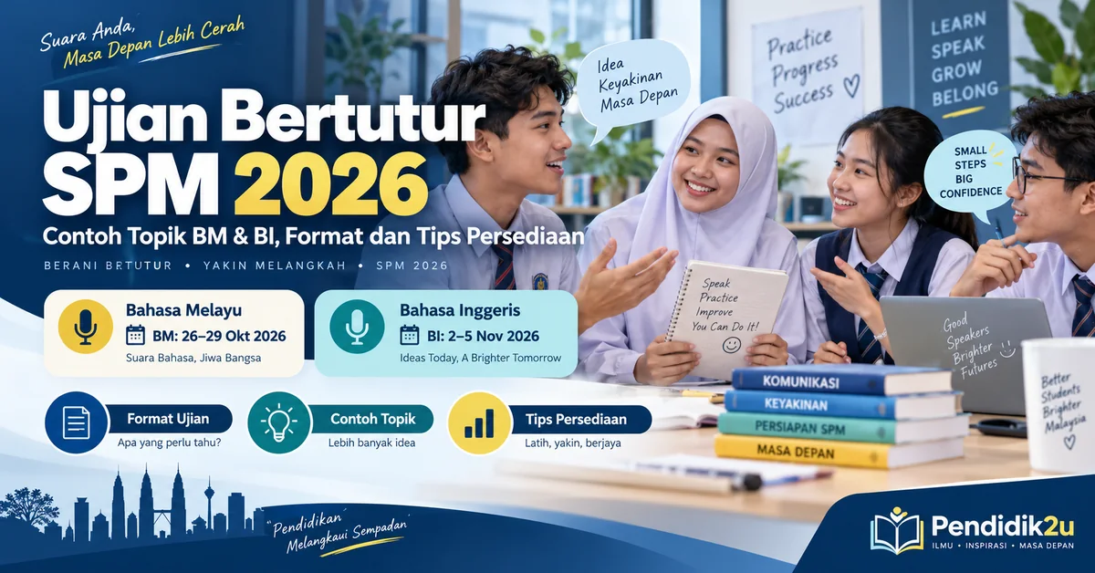 Ujian Bertutur SPM 2026: Contoh Topik BM & BI, Format dan Tips Persediaan